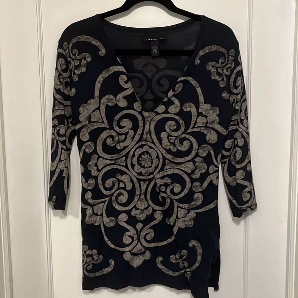 Lucky Brand 3/4 cotton blouse